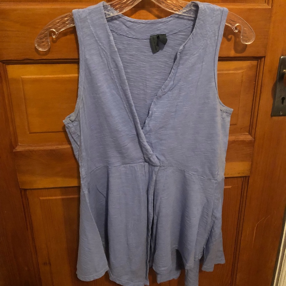 Anthropologie Periwinkle Sleeveless Peplum Top